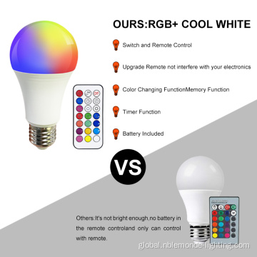 Rgb Light Bulb For Room RGB IR Remote Control Led Bulb Supplier